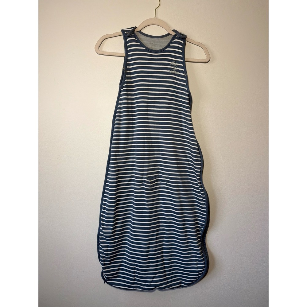 Woolino Sleep Sack Kids 2-4 Navy Blue Striped Merino Wool Organic Cotton